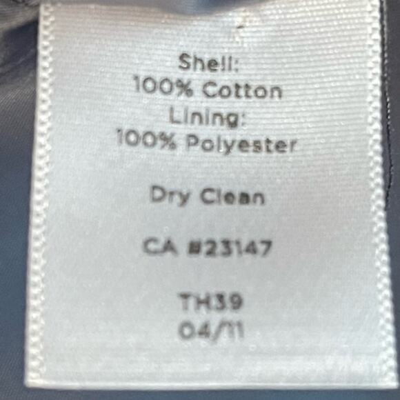 Talbots Gray 100% Cotton Double Breasted Career Office Jacket NWOT Size 2P - Picture 10 of 12